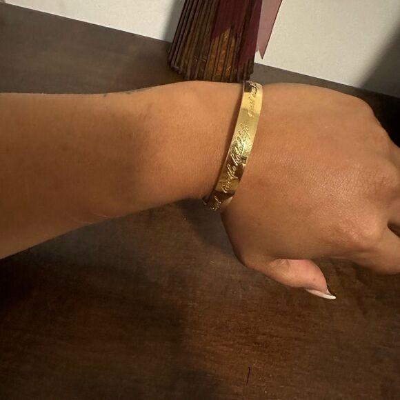 KATE SPADE This Year I Will.... Goldtone Bangle Bracelet - Picture 2 of 5